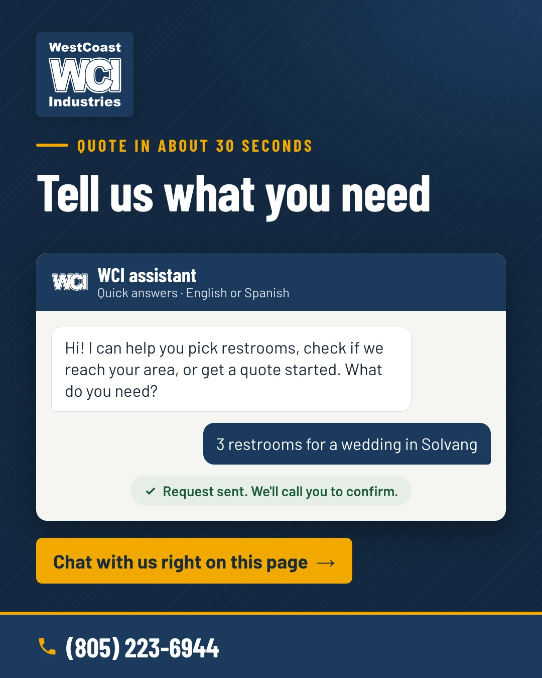 Tell us what you need